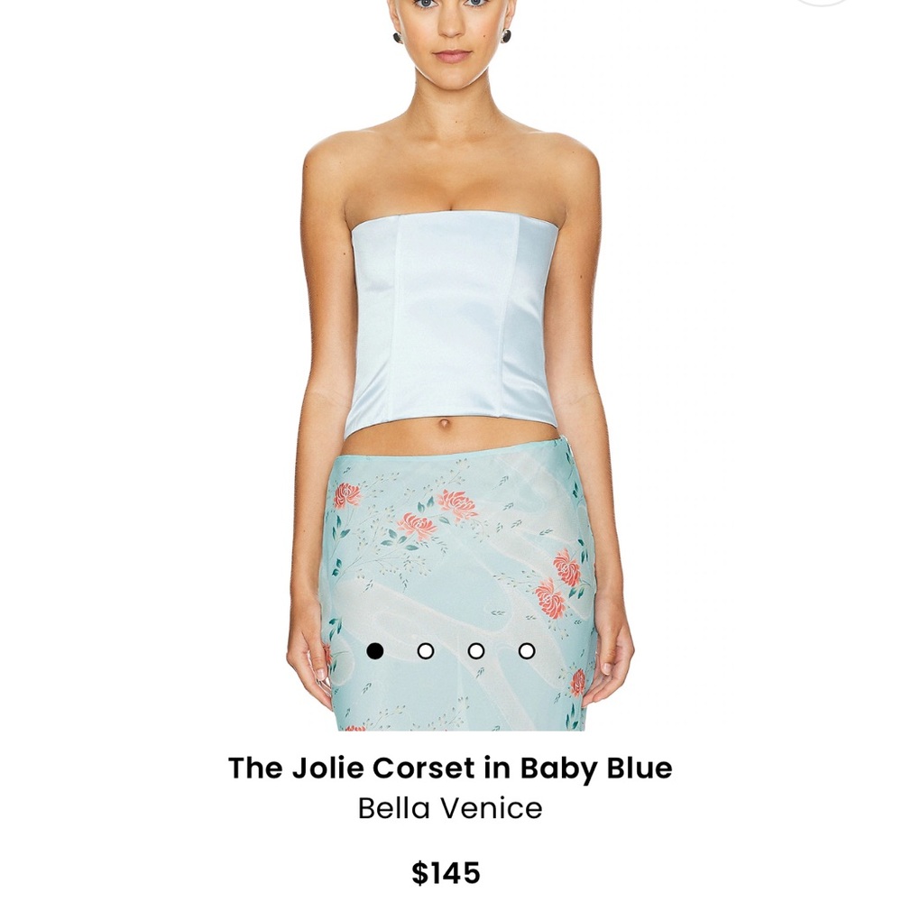 The Jolie Corset in Baby Blue - Bella Venice